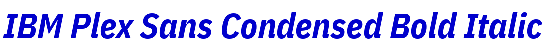 IBM Plex Sans Condensed Bold Italic Schriftart